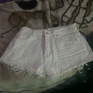 White shorts w/ fringe